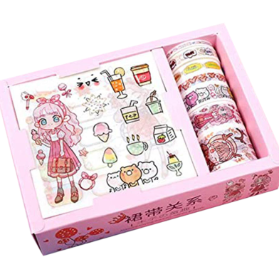YSFairy Washi Tapes-Kawaii Gift Package Sticker and Washi Tape Set-Scrapbooking Masking Tapes image