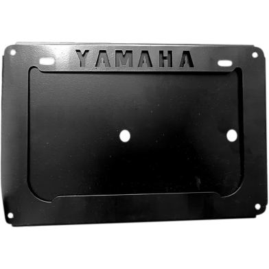 Yamaha Branded Metal Digital Box Type Registration Number Plate Holder Black 1Pcs image