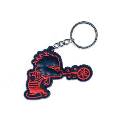 Yamaha Logo PVC Keychain Key Ring Black And Red Rubber Motorcycle Bike Car Collectible Gift New image