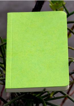 Tent Series Yellowish Page Hand Made Green Cover Notebook image