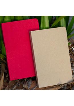 Tent Series Yellowish Page Hand Made Kraft and Red Cover Notebook 2-Pack image