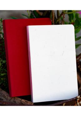 Tent Series Yellowish Page Hand Made Red and Texture White Cover Notebook 2-Pack image