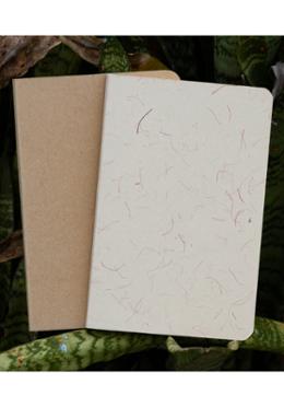 Tent Series Yellowish Page Hand Made Texture Grey and Kraft Cover Notebook 2-Pack image