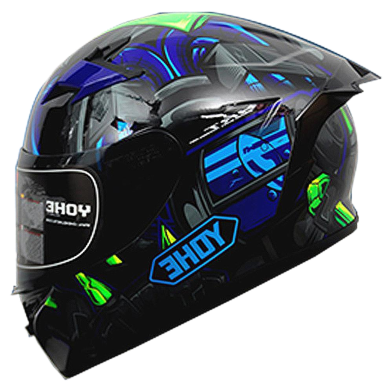 Yohe Black Blue Fluo Glossy image