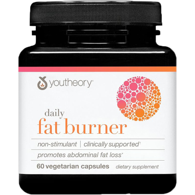 Youtheory Daily Fat Burner Vegetarian Capsules, Healthy Weight Management, 60 Capsules image