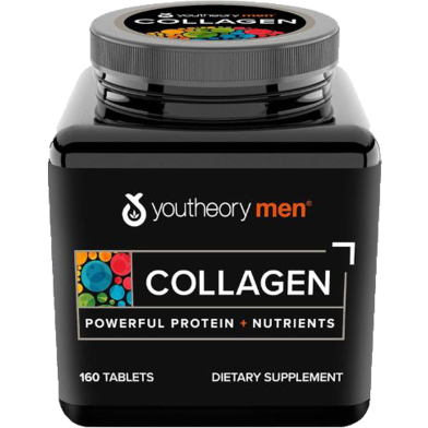 Youtheory Men’s Collagen Advanced Powerful Protein Peptides 160 Tablets image