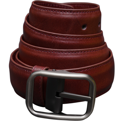 Zays Handcrafted Genuine Leather Belt For Men – Premium Quality, Adjustable, Stylish And Durable Best Formal And Casual Leather Belt In Bangladesh - ZMB125 image