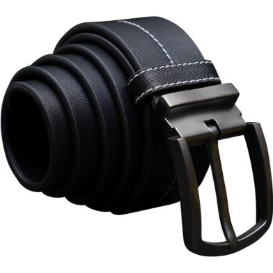 Zays Handcrafted Genuine Saffiano Leather Belt For Men Dash Premium Quality Comma Adjustable Comma Stylish And Durable Vertical Bar Best Formal And Casual Leather Belt In Bangladesh Dash ZMB132 image