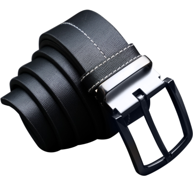 Zays Handcrafted Genuine Saffiano Leather Belt For Men Dash Premium Quality Comma Adjustable Comma Stylish And Durable Vertical Bar Best Formal And Casual Leather Belt In Bangladesh Dash ZMB131 image