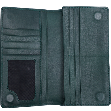 Zays Handcrafted Premium Eco-Friendly Leather Long Wallet for Mobile image