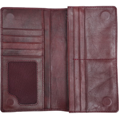 Zays Handcrafted Premium Eco-Friendly Leather Long Wallet for Mobile image