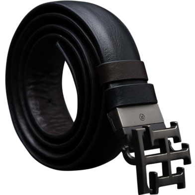 Zays Reversible Handcrafted Genuine Leather Belt For Men – Premium Quality, Adjustable, Stylish And Durable Best Formal And Casual Leather Belt In Bangladesh image
