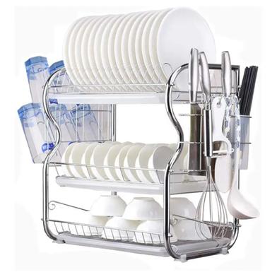  3-Tier Dish Drainer with Mug Holder and Cutlery Organizer image
