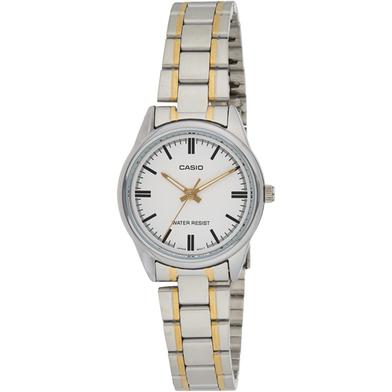  CASIO Silver Plated Case Stainless Steel Band Watch for Women image