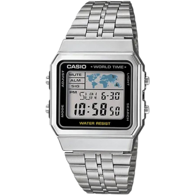  CASIO Vintage World Time Digital Dial Gent's Watch image