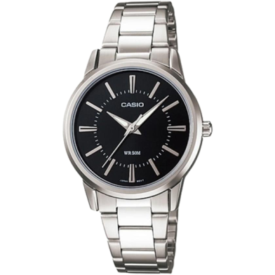  Casio Black Dial Stainless Steel watch for Ladies image