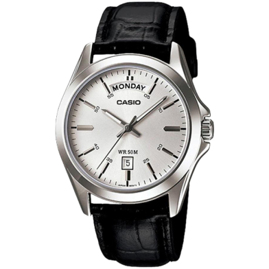  Casio Leather Strap Analog Watch For Men image