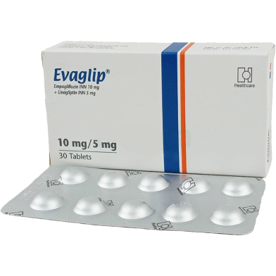  Evaglip10 mg Plus 5 mg 10's Strip Tablet image