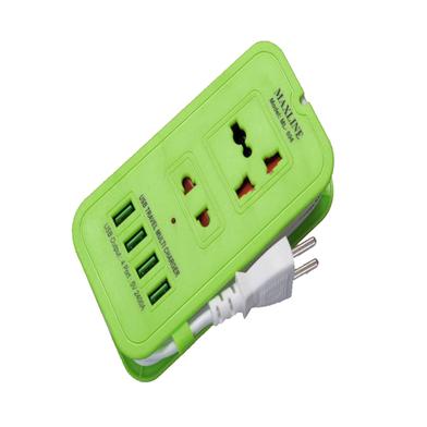  Maxline ML-604 4 USB Ports Travel Multi Charger And Extension Socket With 6 Feet Cable image
