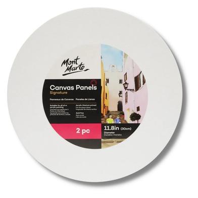  Mont Marte Round Canvas Panels- 30cm Pkt of 2 image