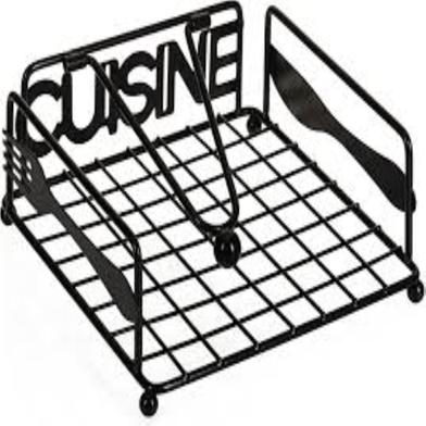 Napkin Holder Made of Black Metal - Napkin Stand with Fixing Hanger image