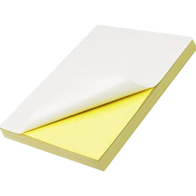  Premium Quality White Glossy Self Adhesive Sticker Paper- 50 Pcs image