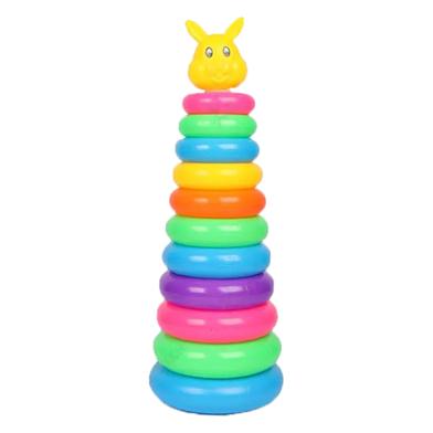  Rainbow Color Pyramid Ring Puzzle Toy 11 Layers (pyramid_china_11ring) image