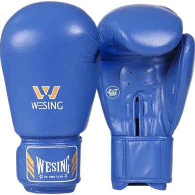  WISING Boxing Gloves - Blue - (16822) - AIBA Approved - 1 Pair - 12 Ounces - Citizen Sports image