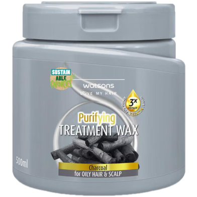  Watsons Charcoal Purifying Hair Treatment Wax Jar 500 ML image