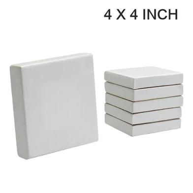 White Premium Canvas 4x4 Inch - 4 Pcs image