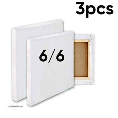  White Premium Canvas (6 x 6 inch) - 3 Pcs image