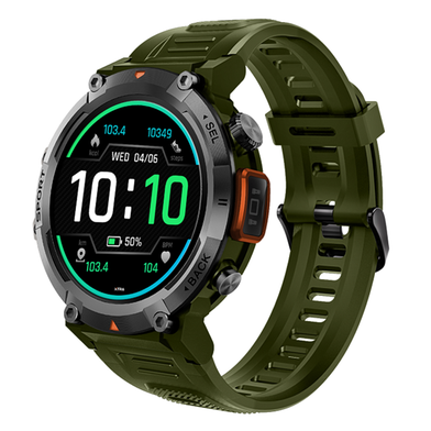  XTRA Active R28 Bluetooth Calling Smartwatch - Military Green image