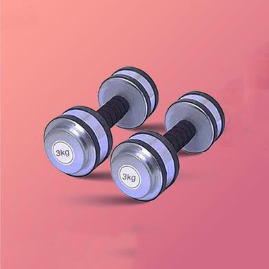 Sports House Dumbbell Silver Pair- 3kg image