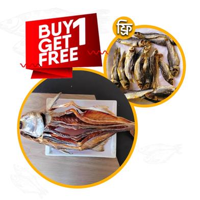 Lakhya (Salmon) Shutki (Premium Quality) - 1kg with Tatkini - 400g - Free (BUY 1 GET 1) image