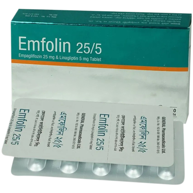 Emfolin 25mg Plus 5mg Tablet 10's Strip image