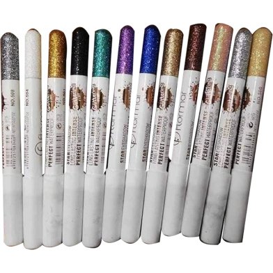 Flormar Glitter Eyeshadow Pencil (Pack of 12 Multicolor) image