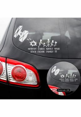 Darth Vader's Nobody Cares About Stick Family Vinyl Decals Removable Bumper Sticker for Car - (CS93) image