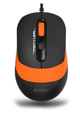A4Tech FM10 Fstyler Wired Optical Mouse Black Orange image