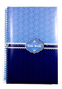 Hearts Essential Notebook -Light and Deep Blue Design image
