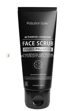 Pollution Safe Activated Charcoal Face Scrub - 100gm For Women image