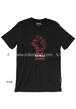 We Want Justice T-Shirt - M Size (Black Color) image