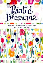 Painted Blossoms: Creating Expressive Flower Art with Mixed Media image