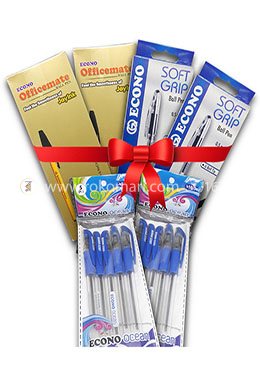 Pen Combo Package Yearly for Office (Econo Occen Pen - 10 Pcs, Econo Econo Soft grip - 20 Pcs, Econo officemate - 20 Pcs) image