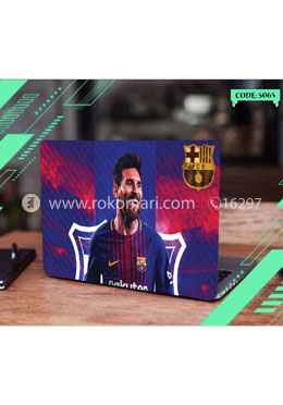 Messi Barca Design Laptop Sticker image