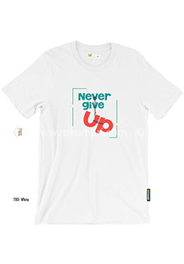 Never Give Up T-Shirt - L Size (Whitey Color) image