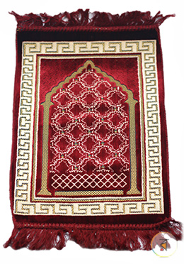 Evrentex Extra Small Size Muslim Prayer Jaynamaz-জায়নামাজ Turkey (Marron Color) For 1-2 Years Baby - Any Design image