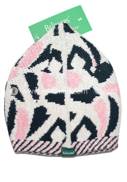 Believers'Muslim Prayer Cap Toor Design -01 Pcs (White, Pink and Black Color) image