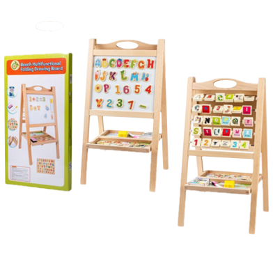 Child's Double-Sided Easel With Magnetic Letters And Numbers. image