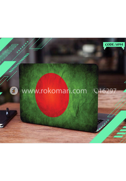 Bangladesh Flag Design Laptop Sticker image