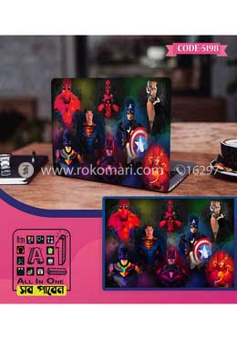 Marvel Heros Design Laptop Sticker image